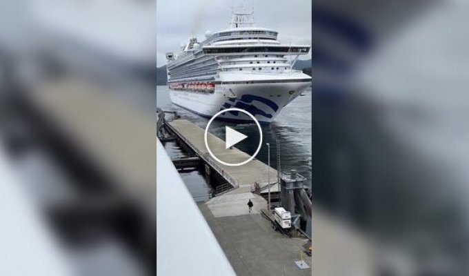 A passenger is late for a cruise ship