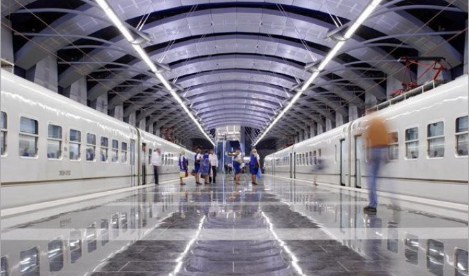  Красиво! Подземный терминал в аэропорту Внуково (3 большие фотографии дальше)