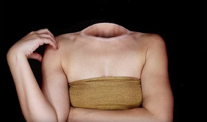 Сербская визажистка заставила исчезнуть собственную голову (5 фото + 1 видео)