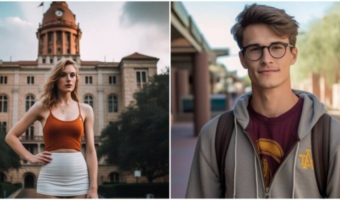 AI showed what typical American students look like (37 photos)