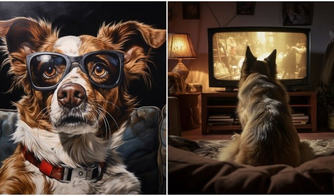 Scientists have found out what dogs like to watch most on TV (1 photo + 3 videos)