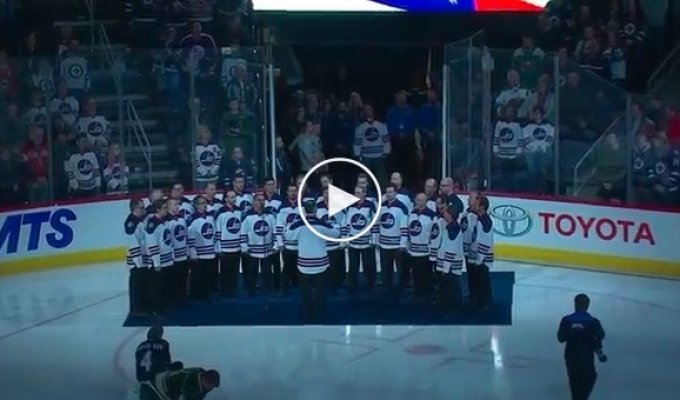 Украинский хор спел гимны США и Канады перед матчем НХЛ