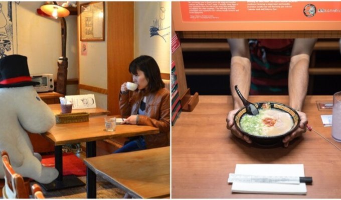 Японские кафе для одиночек (3 фото)