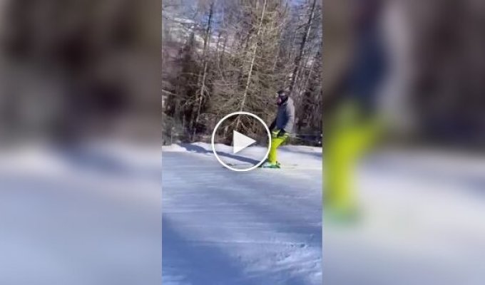 Лыжный трюк который не каждому понравится