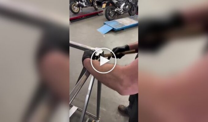 Unboxing a Kawasaki motorcycle