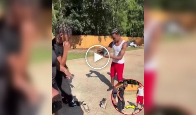 A mother forced her son to give expensive sneakers to a boy he was teasing