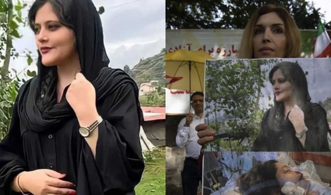 Трещат скрепы: после смерти задержанной из-за хиджаба девушки в Иране начались акции протеста (2 фото + 3 видео)