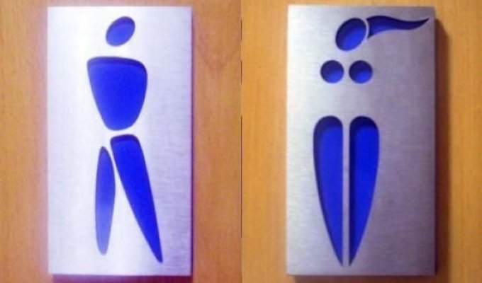 Веселые знаки на общественных туалетах (40 фото)