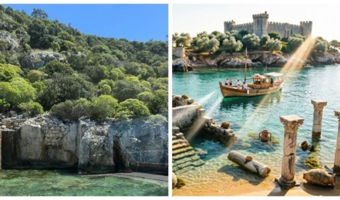A city that sank underwater: the mystery of the sunken Simena (17 photos)