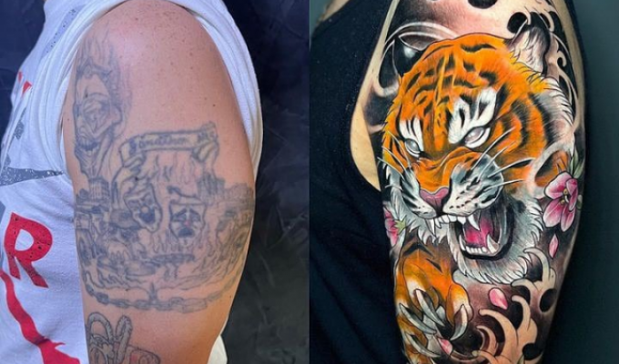 “Before and after”: old tattoos that have been given a new life (15 photos)
