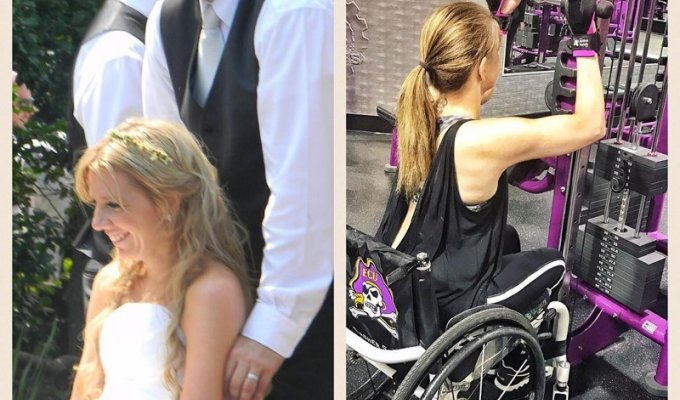Девушка, парализованная накануне своей свадьбы, учится заново ходить ради дочки (15 фото)