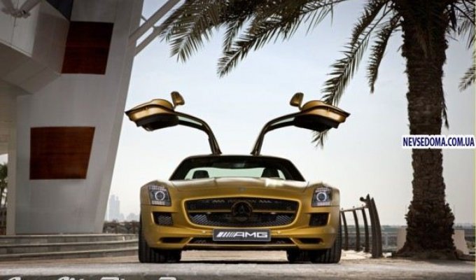 Mercedes SLS AMG Desert Gold – На радость шейхам (4 фото)