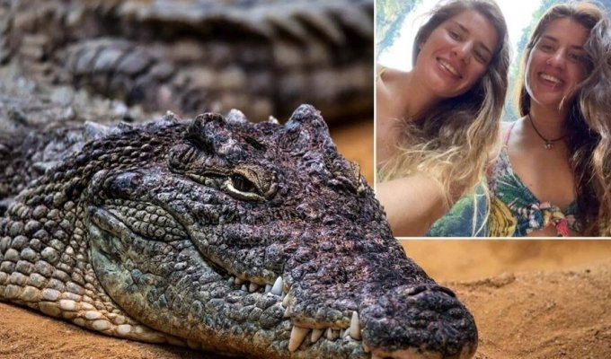 A woman pulled her sister out of the mouth of a crocodile (8 photos)