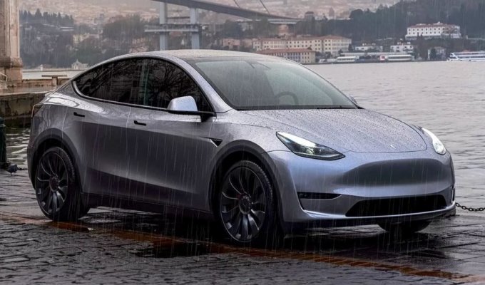 Tesla broke down due to rain and the owner was denied warranty (1 photo)