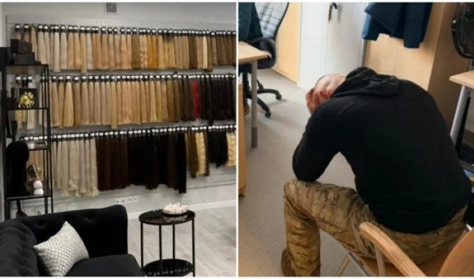 В  Польше задержан лысый подозреваемый в  краже волос из  салона париков (3 фото + 1 видео)