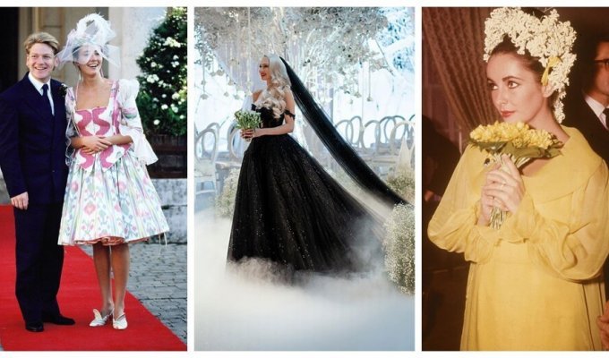 22 знаменитые невесты, которые отказались от традиционного белого платья (23 фото)