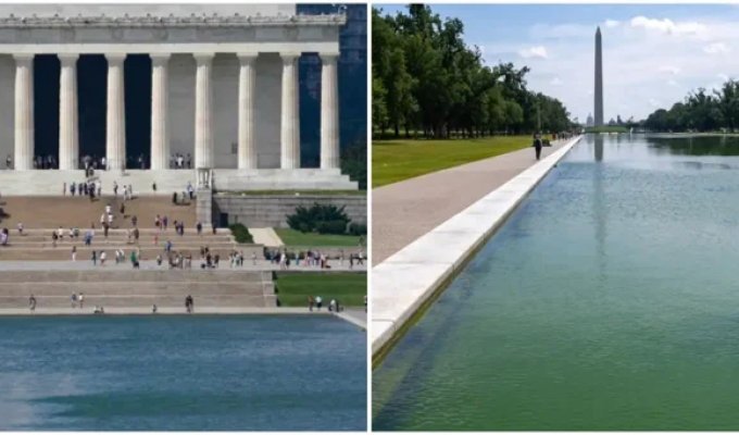 Trump had the Lincoln Pool painted; the paint peeled off (5 photos)