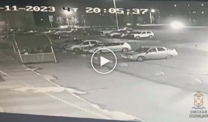 A girl in an SUV rammed a smoking room with people