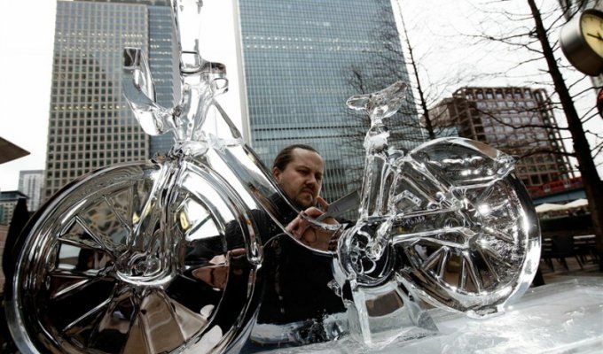 Ледяной велосипед (8 фото)