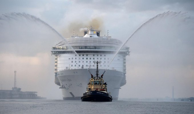 The largest cruise ship in the history of shipbuilding has launched. Look what's inside it!