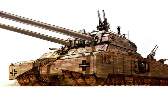 Немецкий сверхтяжелый танк «Крыса» (Ratte) Landkreuzer P.1000 Ratte  (21 фото)