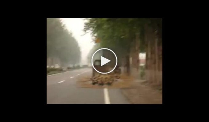 Уборка дорог в Китае