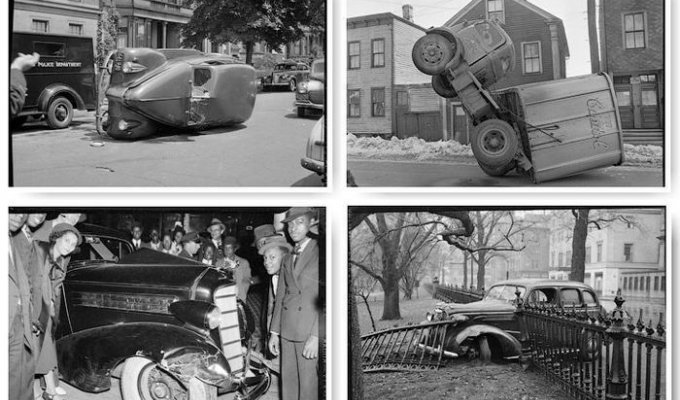 Автомобильные аварии прошлого (24 фото)