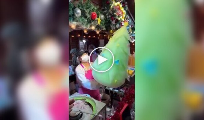 New Year's cotton candy in China