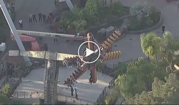 More than 20 people are stuck at an attraction in California