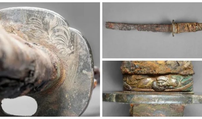 Ancient Japanese sword hidden during the war found in Germany (5 photos)