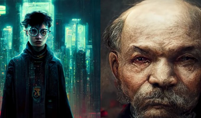 Как нейросеть создает Гарри Поттера из 2049 и нейроЛетова (12 фото)
