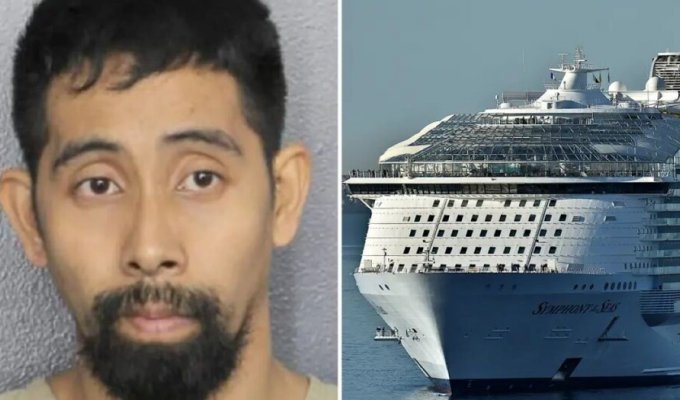 Royal Caribbean cruise ship worker turned out to be a pervert (4 photos)