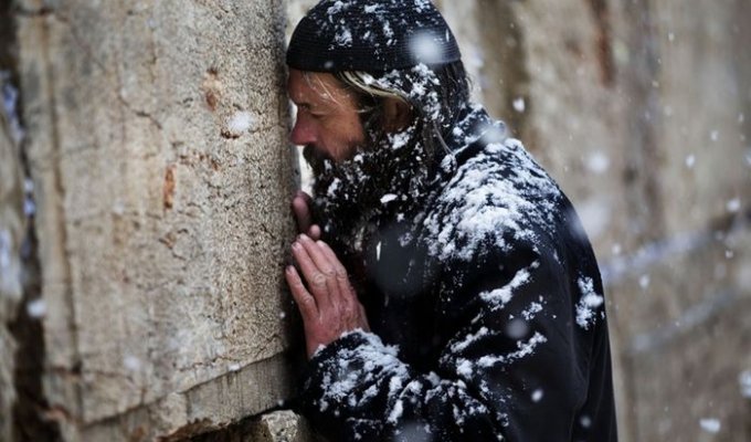 Сильнейший снегопад в Иерусалиме за 20 лет (7 фото)