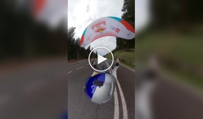 In Switzerland, a parachutist showed a crazy first-person flight through a narrow tunnel