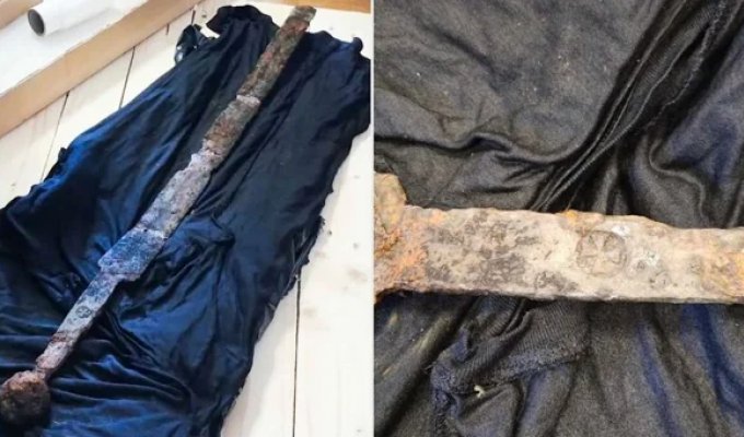 Сенсационная находка: рыбак выловил 700-летний меч (4 фото)