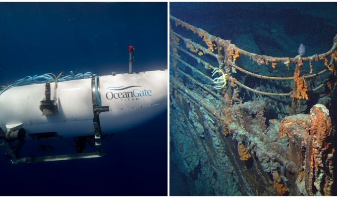 Tourist bathyscaphe disappeared from radar during the expedition to the Titanic (2 photos + 1 video)