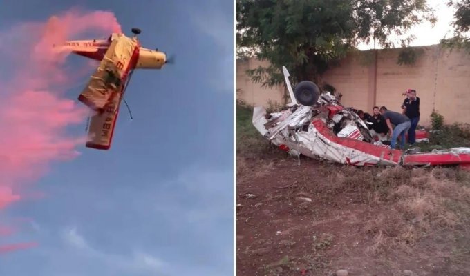 In Mexico, a plane crashed that was supposed to announce the gender of the unborn child to the couple (2 photos + 1 video)