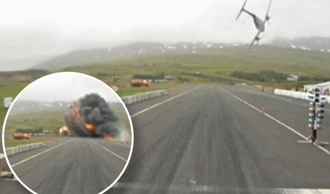 Видео авиакатастрофы в Исландии (2 фото + видео)