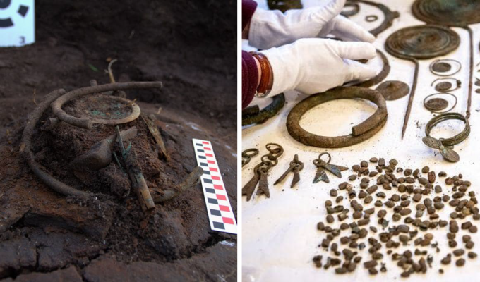 В торфянике в Польше нашли древние человеческие останки и десятки бронзовых украшений (5 фото)