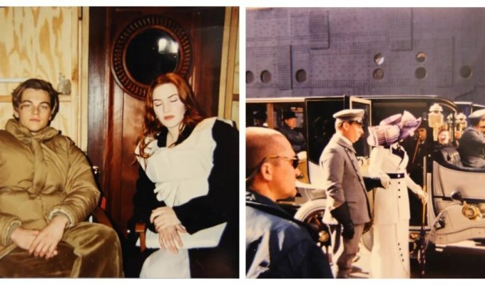Леонардо  ДиКаприо и Кейт Уинслет, какими  вы их еще не видели: эксклюзивные снимки  со съемок "Титаника" (13 фото)