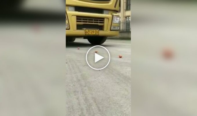 When a truck driver carefully avoids obstacles on the road