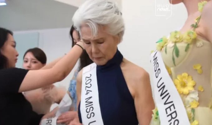 80-year-old grandmother became a finalist for Miss Universe in South Korea (4 photos + 1 video)