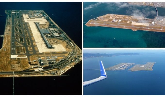Japanese airport is gradually sinking into the sea (6 photos + 1 video)