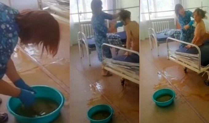 Уборщица вымыла лицо пациентки половой тряпкой (3 фото + 1 видео)