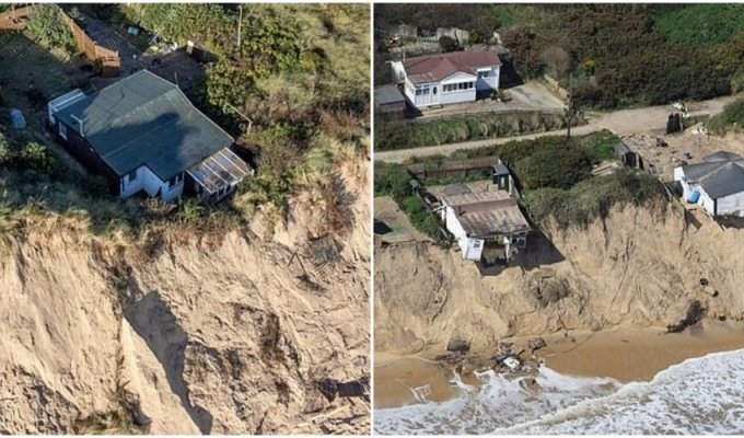 The British village is sliding into the sea - and the authorities do nothing (12 photos + 1 video)