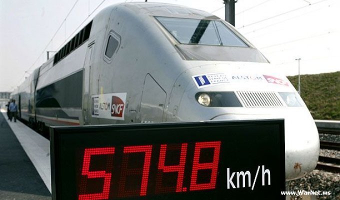 Новый мировой рекорд в скорости поезда - 574.8 км.ч. (10 фото)