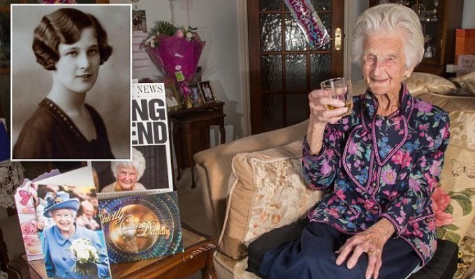 Самая старая женщина в Британии открыла секрет своего долголетия (7 фото)