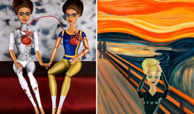 Как выглядят куклы Барби на классических полотнах (10 фото)