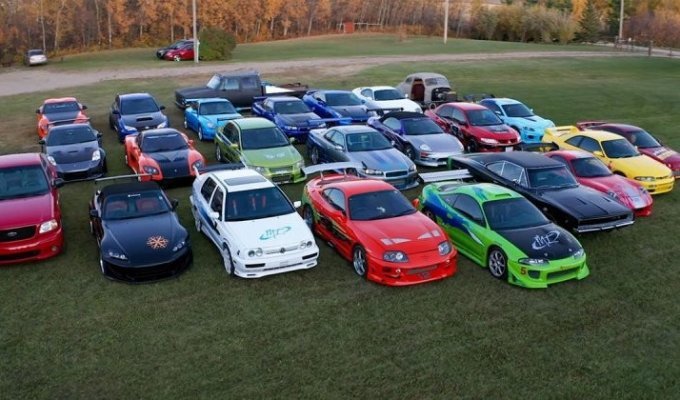 Самая большая в мире частная коллекция автомобилей из кинофраншизы «Форсаж» (3 фото + 1 видео)