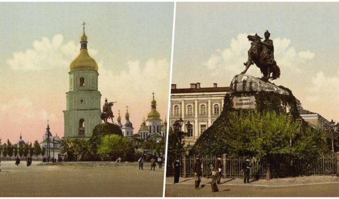 Уникальные цветные фотографии Киева 1890-1900 годов (21 фото)